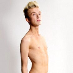 Tanner Sharp gaped anally with dildo and beads by Asian homo